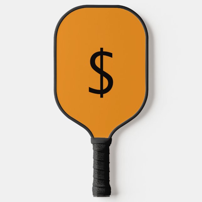 Dollar $ign Orange  Pickleball Paddle (Front)
