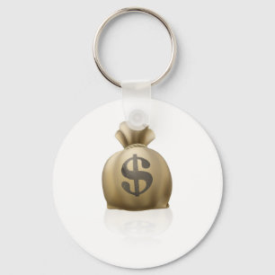 Dollar money sack keychain