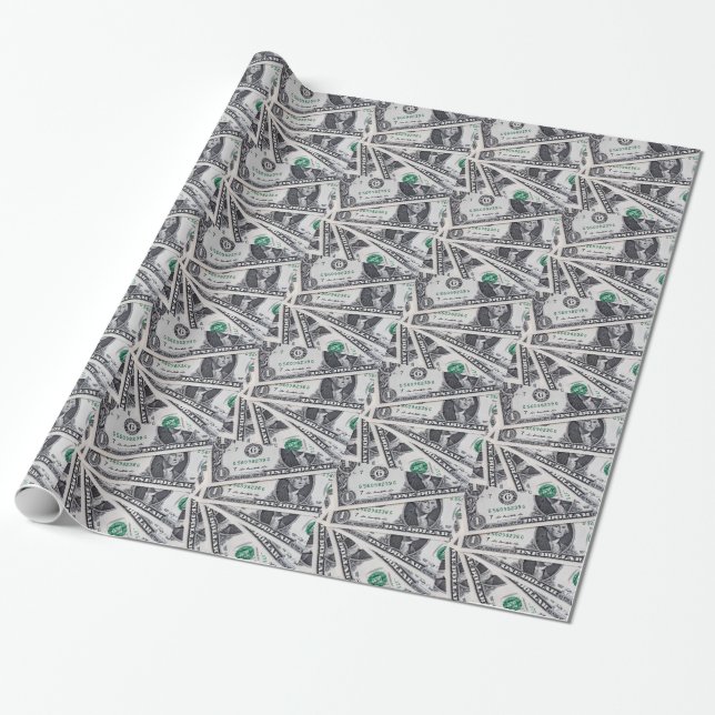 Dollar notes 1 Dollar Wrapping Paper (Unrolled)