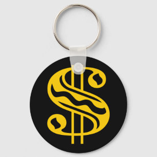 Dollar Sign - Amber Keychain