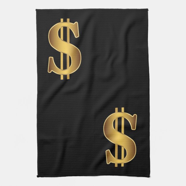 Dollar sign kitchen towel (Vertical)