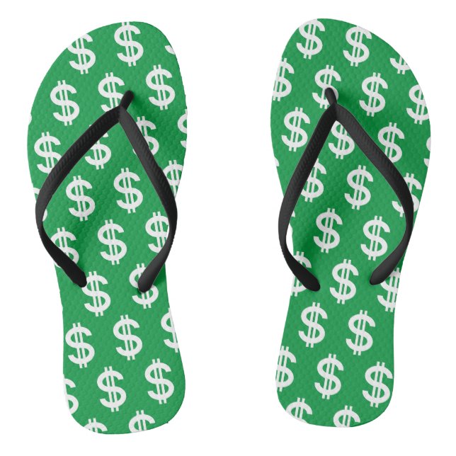 Dollar Sign Money Flip Flops (Footbed)