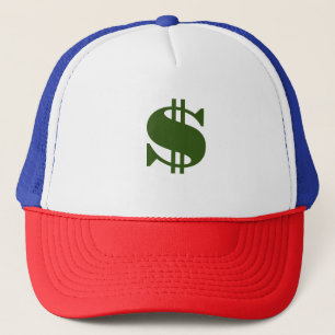 Dollar sign, money trucker hat