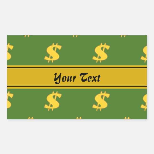 Dollar sign pattern Stickers (Front)