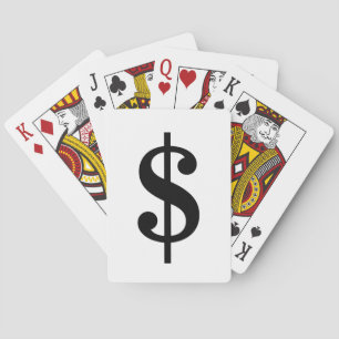 Dollar Sign   Simple Classic Alphabet Playing Cards