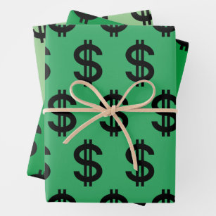 Dollar Sign  Wrapping Paper Sheet