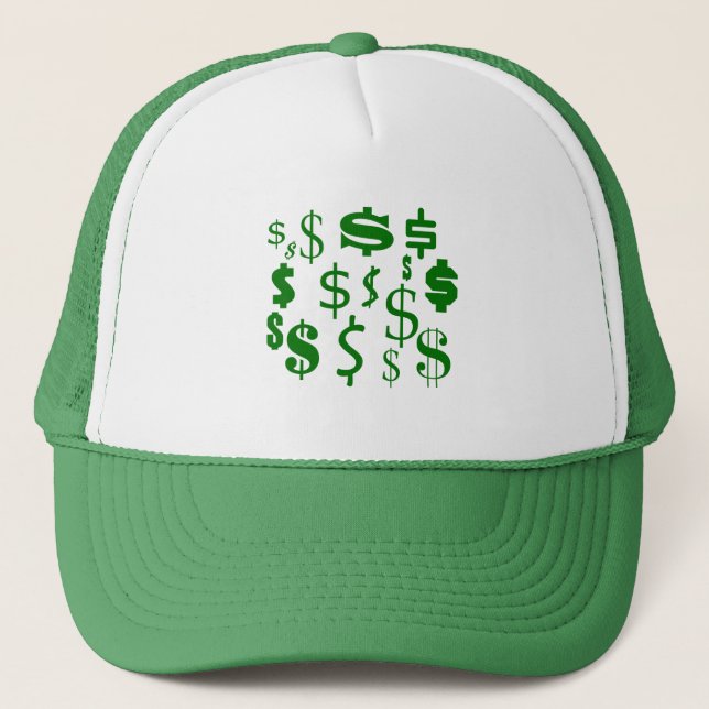 Dollar signs trucker hat (Front)