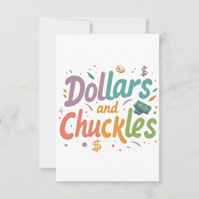 Dollars and chuckles  invitation (Front)