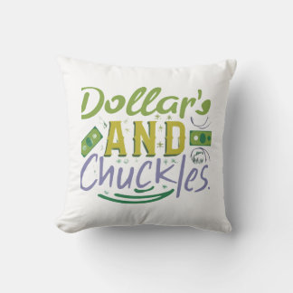 Dollars and chuckles  throw pillow