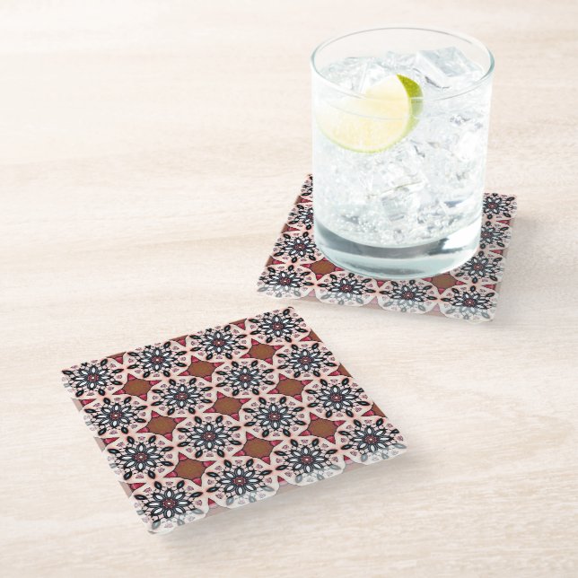Dollars and Diamonds Glass Coaster (Angled)