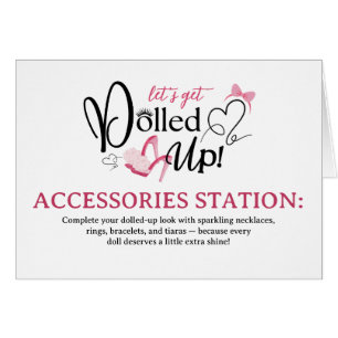 Dolled Up Accessories Station Folded Card