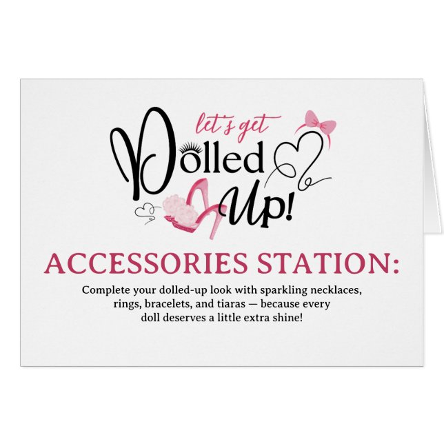 Dolled Up Accessories Station Folded Card (Front Horizontal)