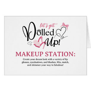 Dolled Up Makeup Station Folded Card