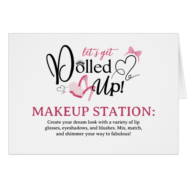 Dolled Up Makeup Station Folded Card (Front Horizontal)