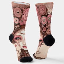 DOLLFACE STEAMPUNK Sustainable Premium Crew Sock