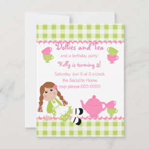 Dollies Tea Party Invitation