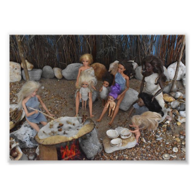 Dolls in Prehistoric times. Photo Print (Front)