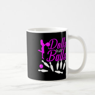 Dolls With Bowling Shirt Funny Bowler Bowling Coffee Mug