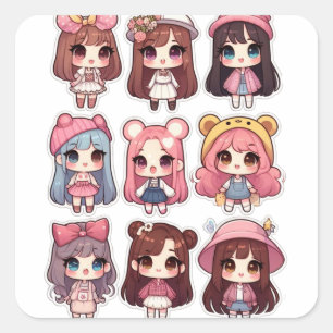 Dolly 2 square sticker