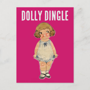 DOLLY DINGLE PAPER DOLL POSTCARD