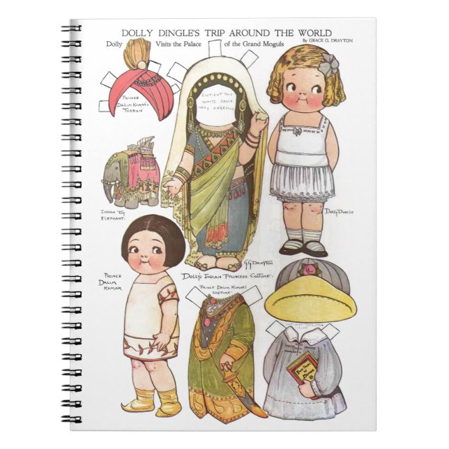 Dolly Dingle's Trip Around the World Paper Dolls Notebook (Front)