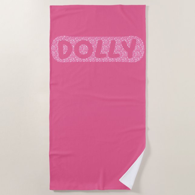 Dolly, hearts costume name By CallisC Beach Towel (Front)