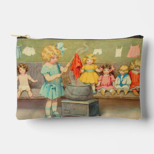 Dolly Laundry Girl Vintage Playing Dolls Cute Accessory Pouch