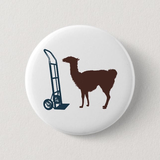 Dolly llama 2 inch round button (Front)