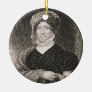 Dolly Madison, engraved by John Francis Eugene Pru Ceramic Ornament