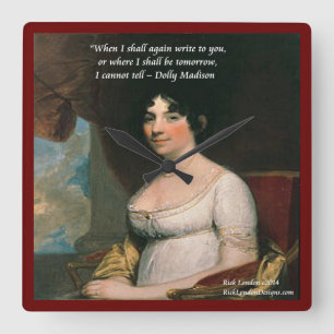 Dolly Madison & Fameux Demain Citation Horloge mur