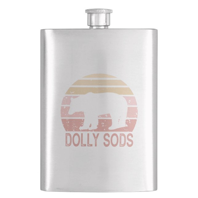 Dolly Sods Wilderness Retro Bear Hip Flask (Front)