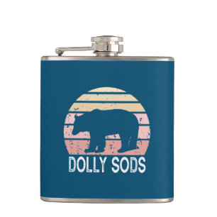 Dolly Sods Wilderness Retro Bear Hip Flask