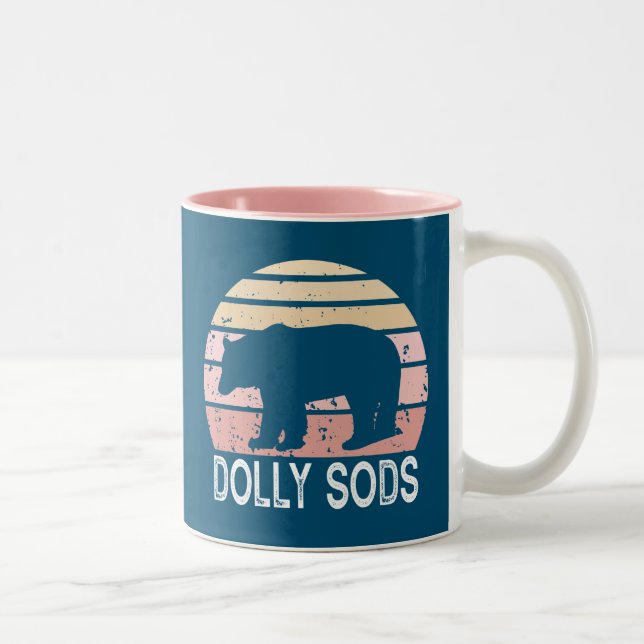 Dolly Sods Wilderness Retro Bear Two-Tone Coffee Mug (Right)