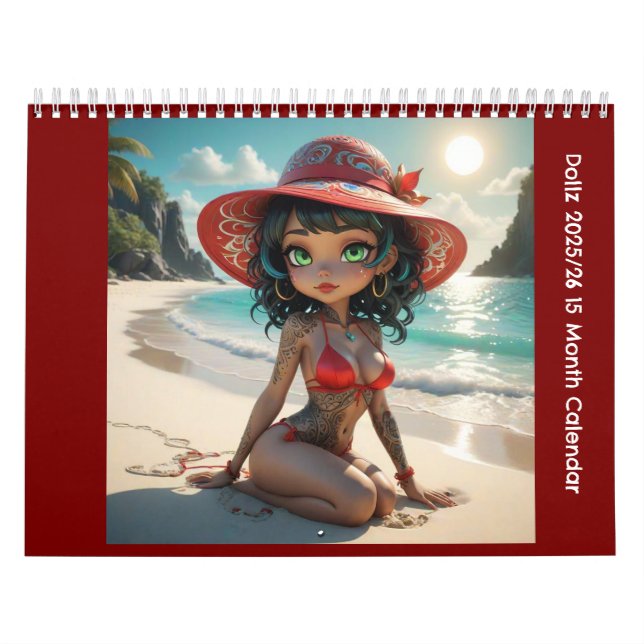 Dollz 2025/26 15 Month Calendar (Cover)