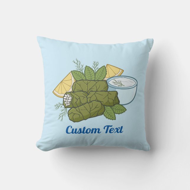 Dolmadakia Throw Pillow (Front)