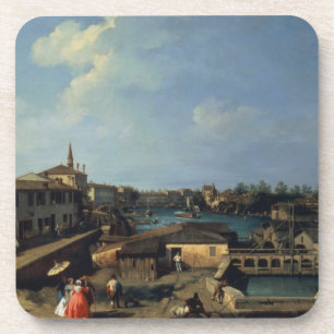 Dolo on the Brenta (oil on canvas) Coaster