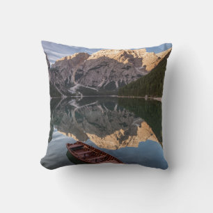 Dolomite Alps Pragser Wildsee Tyrol, Italy Throw Pillow