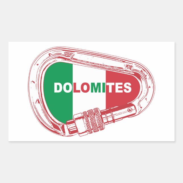 Dolomites Climbing Carabiner Sticker (Front)