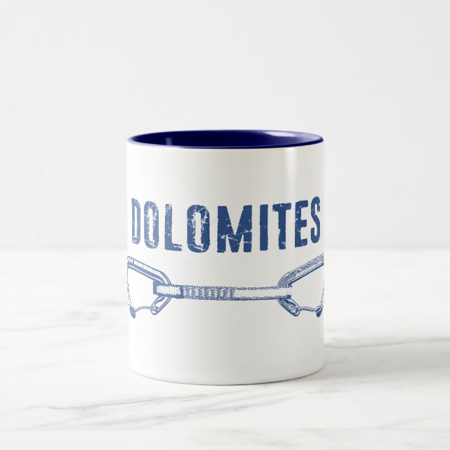 Dolomites Climbing Quickdraw Two-Tone Coffee Mug (Center)