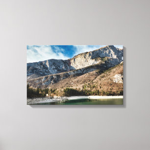 Dolomites (italian Alps), and Molveno lake Canvas Print