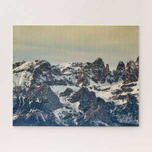 Dolomites Italian mountains landscape with snow Jigsaw Puzzle