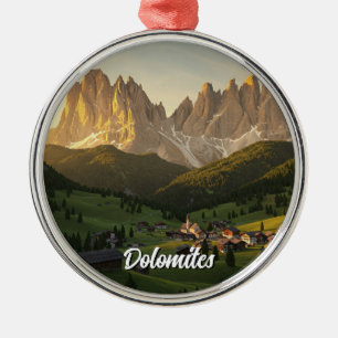 Dolomites Italy Travel Metal Ornament