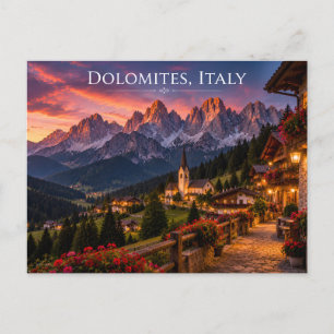 Dolomites Italy Travel Postcard
