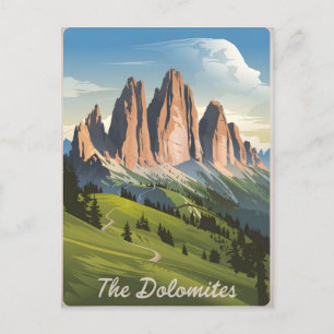 Dolomites Italy vintage Postcard