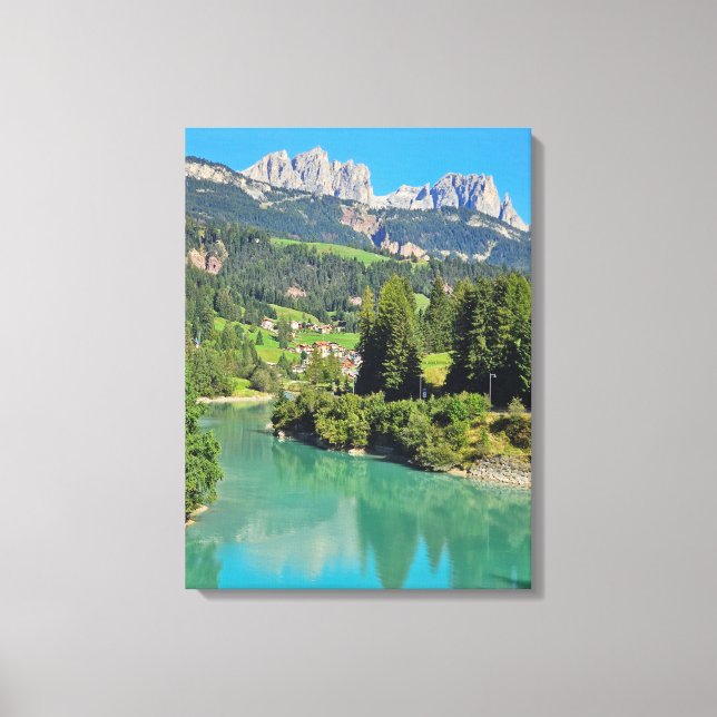 Dolomites lake view canvas print (Front)