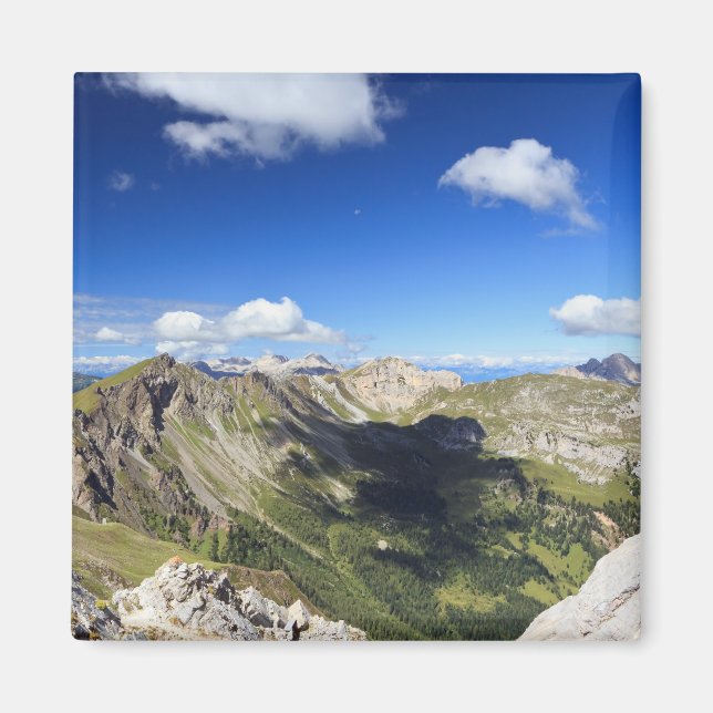 Dolomites landscape on summer magnet (Front)
