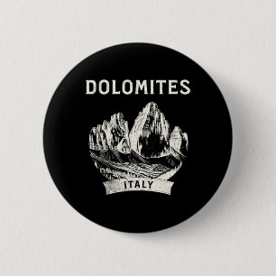 Dolomites Mountain Italy Hiking Climbing 2 Inch Round Button