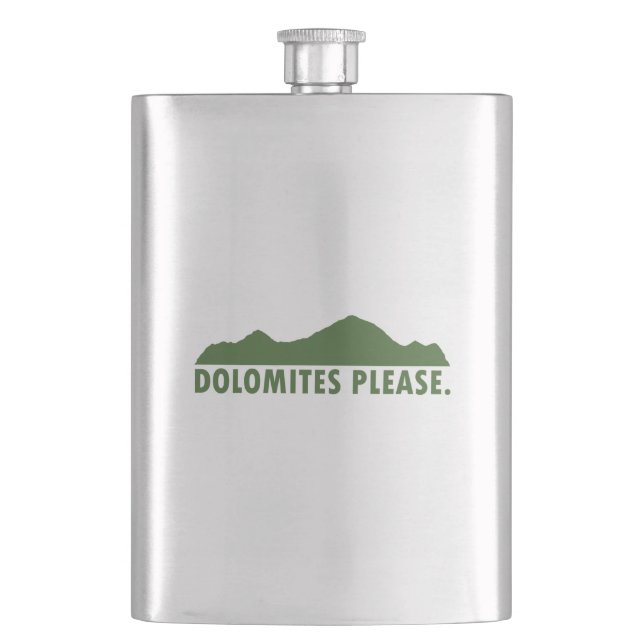 Dolomites Please Hip Flask (Front)