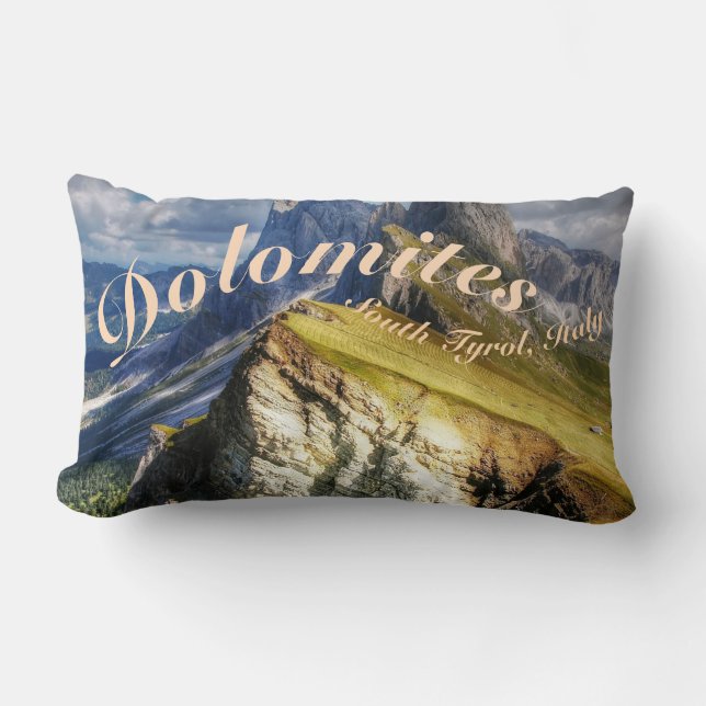 Dolomites South Tyrol Italy Lumbar Pillow (Front)