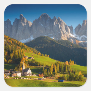 Dolomites village in fall sticker